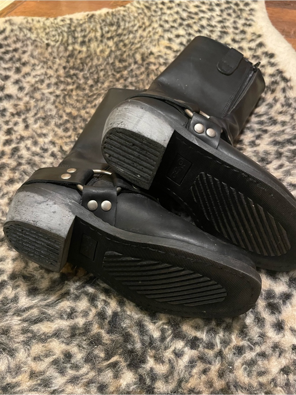 “Harley-Davidson” Black Leather Harness Moto Boots Easy Rider Brand - Picture 4 of 7